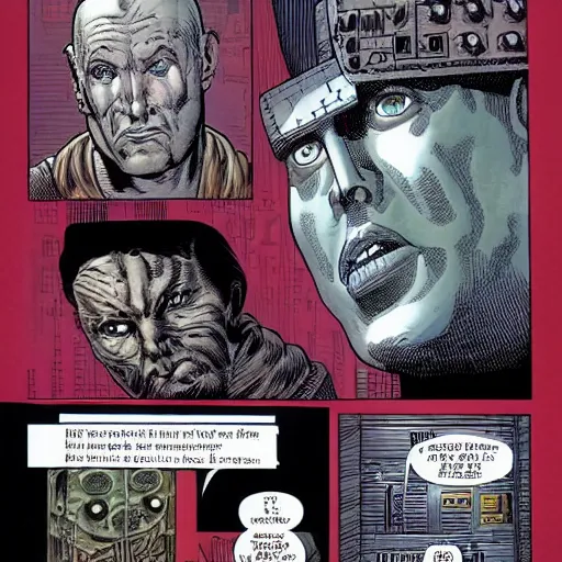 Prompt: The Borg by H.R. Giger. DC Comics. Multiversity. Grant Morrison.