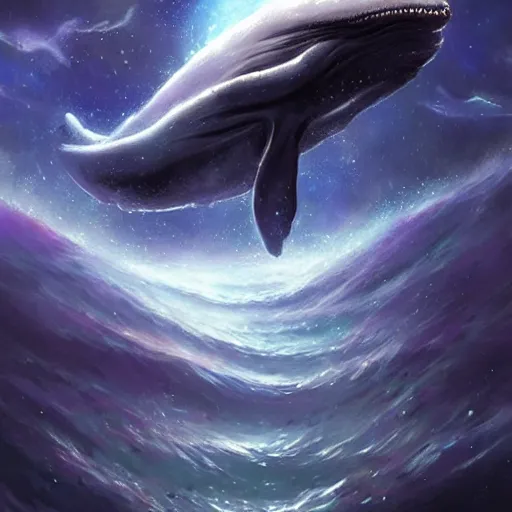 Image similar to eyes!, eyes!, eyes!, space magical whale with multiple eyes, eyes!, eyes!, eyes!, eyes!, eyes!, eyes, galaxy whale, epic fantasy style art, galaxy theme, by Greg Rutkowski, hearthstone style art, 99% artistic