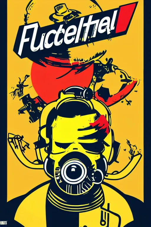 Image similar to fallout 7 6 retro futurist illustration art by butcher billy, sticker, colorful, illustration, highly detailed, simple, smooth and clean vector curves, no jagged lines, vector art, smooth andy warhol style