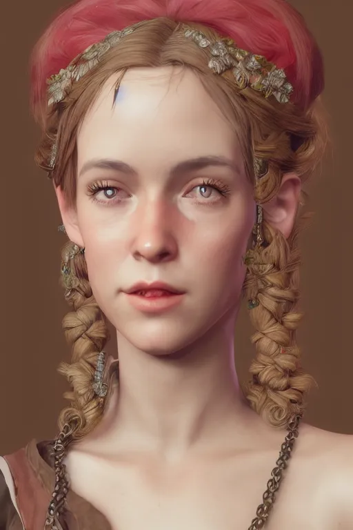 Prompt: a fantasy style portrait painting of rachel macadams in the style of francois boucher oil painting unreal 5 daz. rpg portrait, extremely detailed