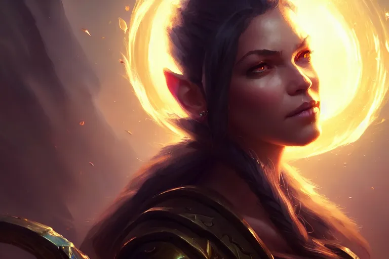 Image similar to [ important ] amazing portrait of tania [ / important ], hearthstone splash art, deiv calviz, splash art, natural light, elegant, intricate, fantasy, atmospheric lighting, by greg rutkowski, hearthstone splash art, hd wallpaper, ultra high details, cinematic composition