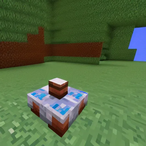 Image similar to blue meth as a plant in minecraft