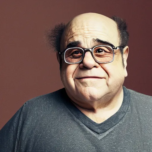 Image similar to a hexagon that looks like danny devito extremely detailed octane render 8k realistic