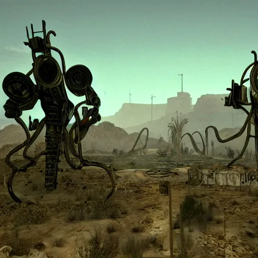 Image similar to fallout new vegas by salvador dali