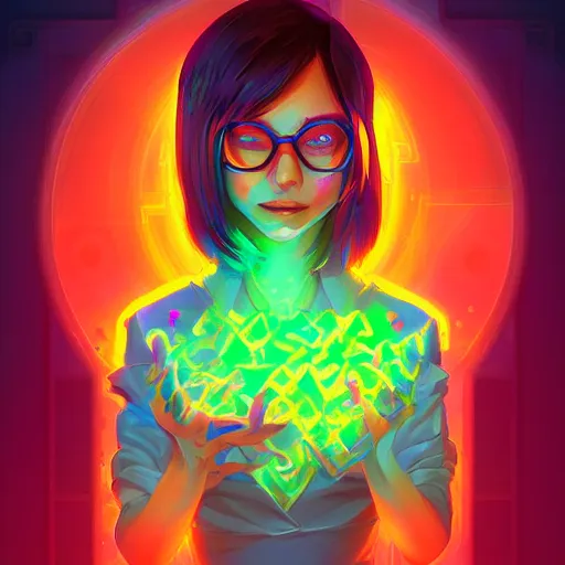 Image similar to skill magic geek inside matrix deepdream radiating a glowing aura stuff loot legends stylized digital illustration video game icon artstation lois van baarle, ilya kuvshinov, rossdraws,