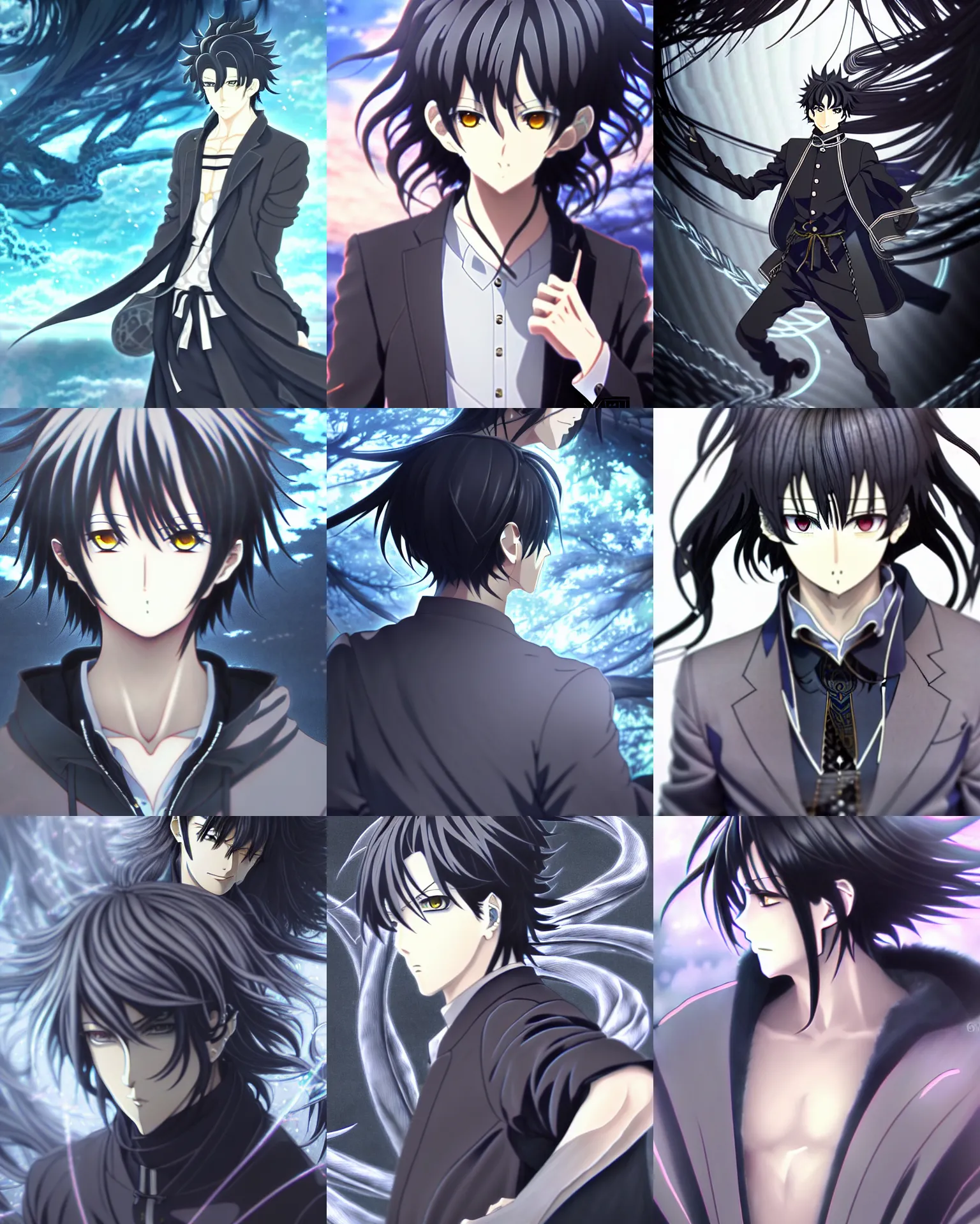 Prompt: dark grey haired man, intricate, anime fantasy artwork, kyoto animation, key visual