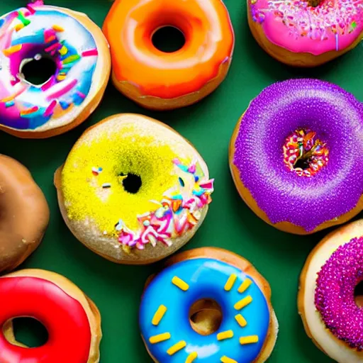 Image similar to a colourful donut