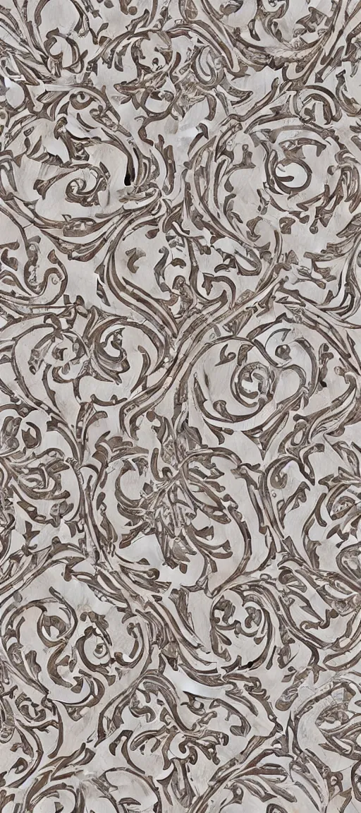 Image similar to Intricate and Detailed seamless pattern of a greek carved Marble Inlay detail from Athens , Pietra Dura, white marble inlay, Greco-roman style marble inlay, Greek Floor Mosaic, Carved Marble in 3D, ethnic greek patterns arranged in a damask pattern, white background, intricate:: Italian ethnic motifs and hyper-realistic, carved marble, Bryce 3D :: seamless pattern:: white purple blue green teal and pink colors :: 3D:: watermark::-0.3 blurry::-0.3 cropped::-0.3 insanely detailed and intricate, hypermaximalist, elegant, ornate, hyper realistic, super detailed, Vray render , Artstation, Photorealistic