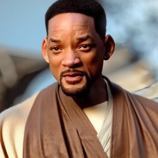 Image similar to will smith as obi wan kenobi