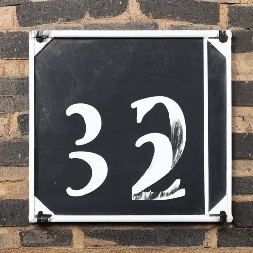 Prompt: blackboard with numbers 3 2 2 0 written on it