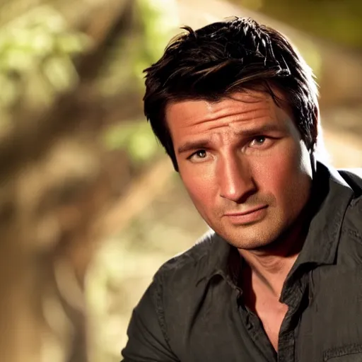 Prompt: Nathan drake from uncharted portrayed by Nathan fillion