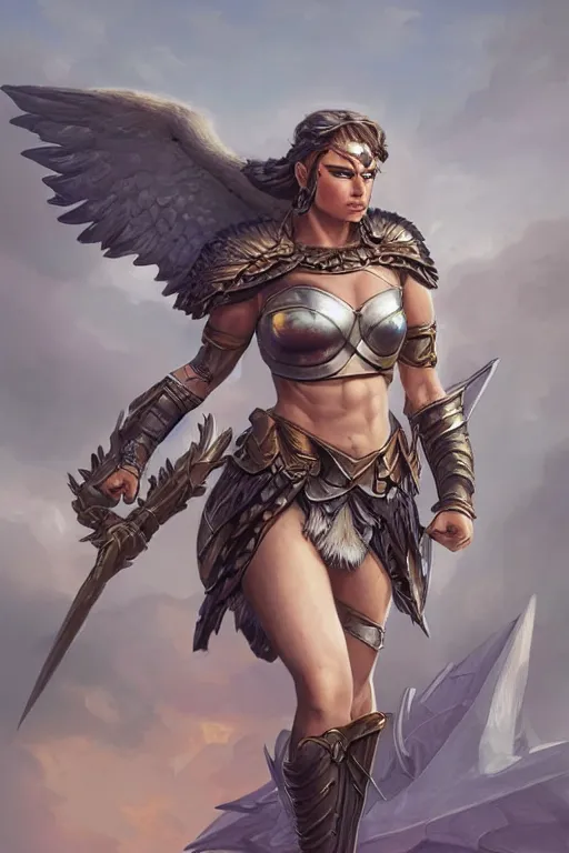 Image similar to amazon valkyrie athena, d & d, fantasy, portrait, highly detailed, headshot, digital painting, trending on artstation, concept art, sharp focus, illustration, art by artgerm and greg rutkowski and magali villeneuve