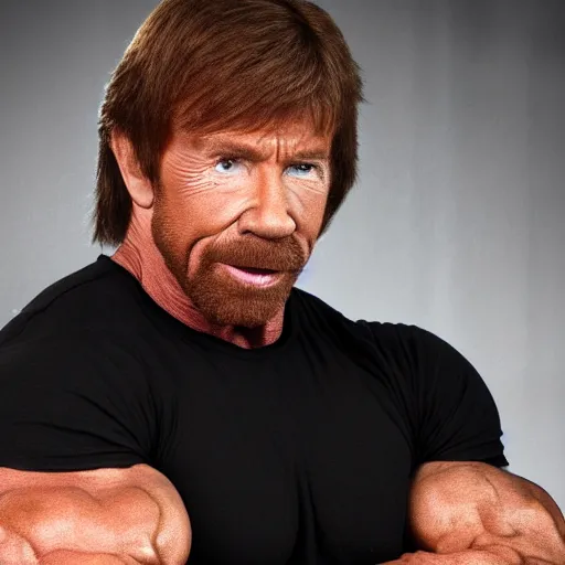 Image similar to bodybuilder chuck norris, 4 k, high detail, high - resolution photograph, professional photography, ultra - detail