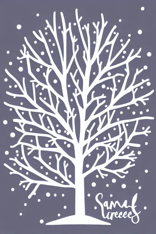 Image similar to doodle scandi winter tree, sticker - art, svg vector, adobe - illustrator