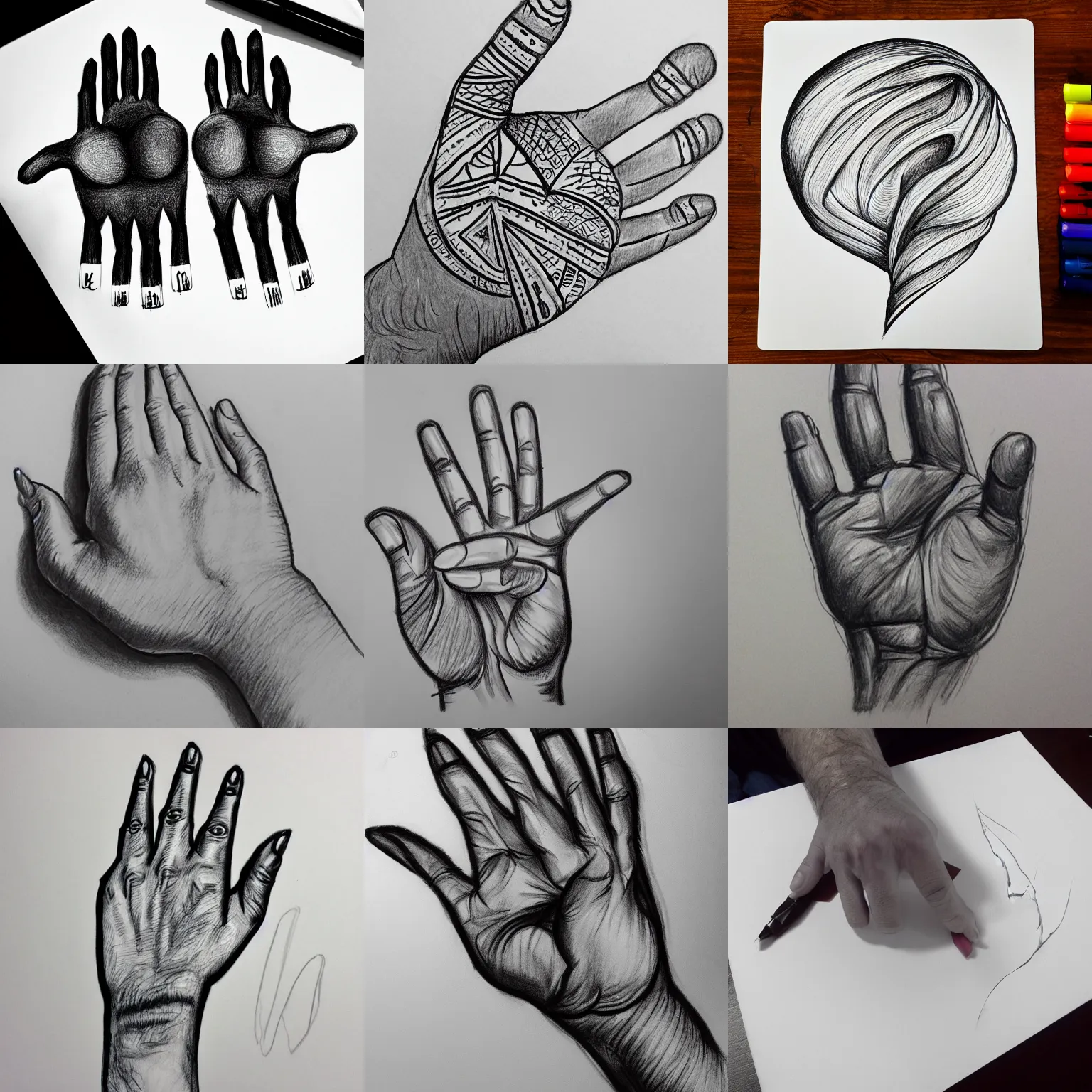 Prompt: hand drawing practice