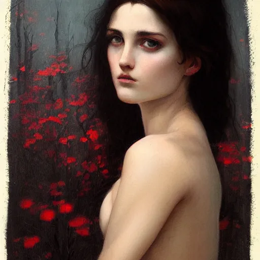 Prompt: a painting in the style of tom bagshaw, and in the style of stephen bauman, and in the style of john william waterhouse. smooth, sharp focus, semi - realism.