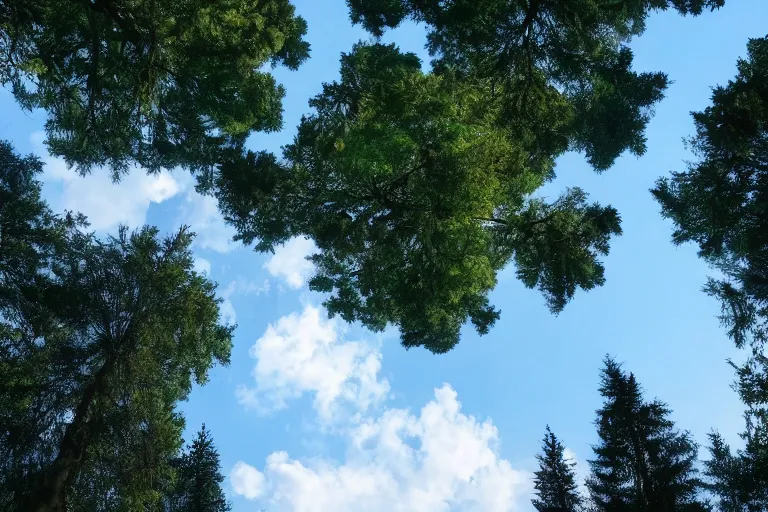 Prompt: a photo of renaissance palace, beautiful tall trees, clouds in the sky