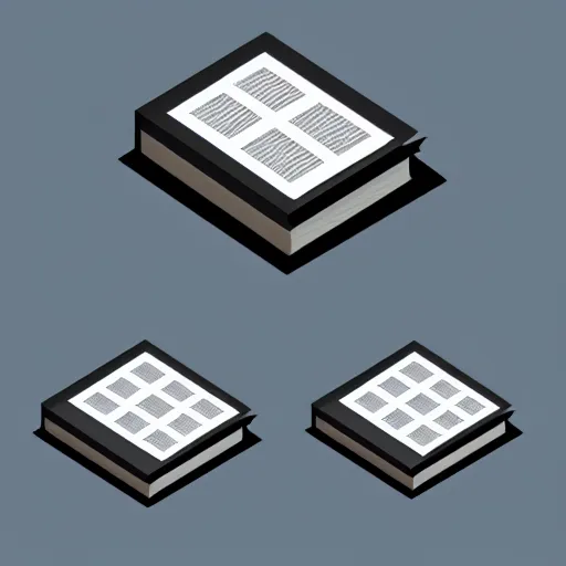 Image similar to isometric vector low poly black Bible icon, cgsociety, volumetric lighting, artstationhq