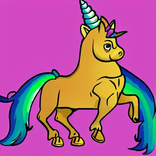 Image similar to mike tyson as a unicorn