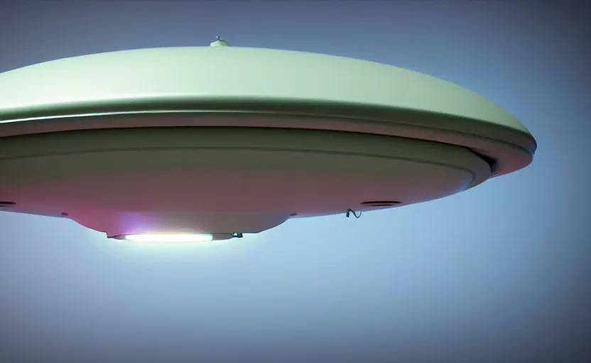 Image similar to a pastel color secret ufo hangar s - 4 bob lazar flying saucer, extremely intricate and detailed 8 k cinematic lighting, hyper realism