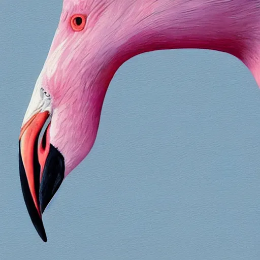 Prompt: A painting filled with flamingos edge to edge. No background, beautiful feather, soft pinks and hard contrasting black beaks. insane detail, photorealistic, cinema4D, extremely high aperture.