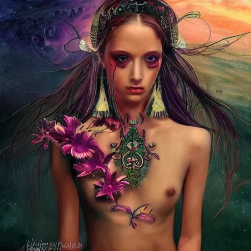 Image similar to fantasy art beauty is only skin deep