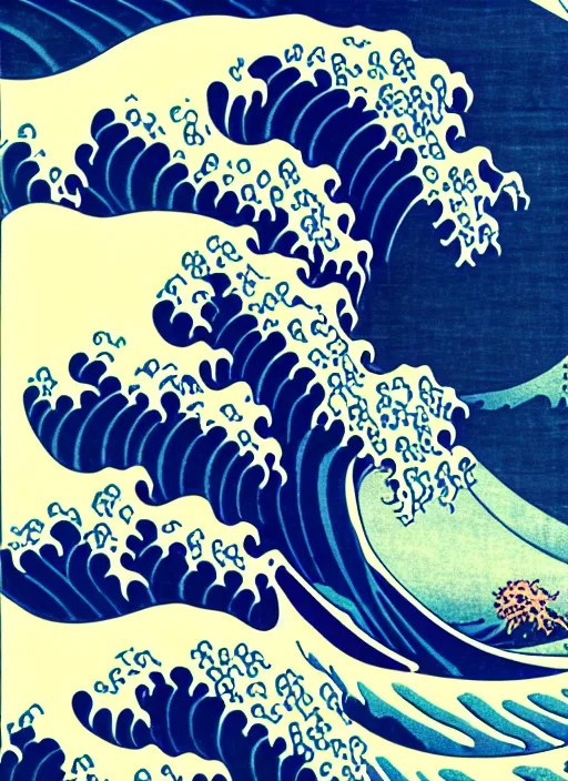 Image similar to third reef pipeline by katsushika hokusai