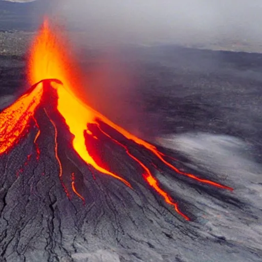 Image similar to volcano eruption made out of ice