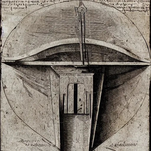 Image similar to photograph of invention designed by da vinci