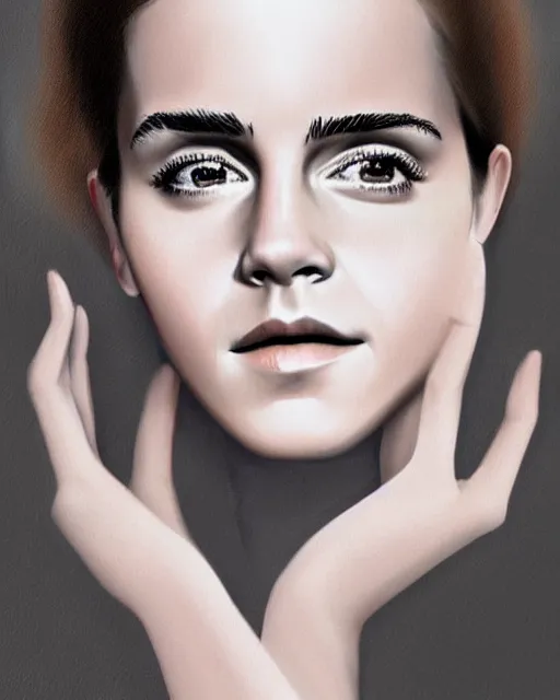 Image similar to detailed digital painting of a emma watson, chinese artwork, soft brushstrokes, pale skin, subsurface scattering, warm lighting