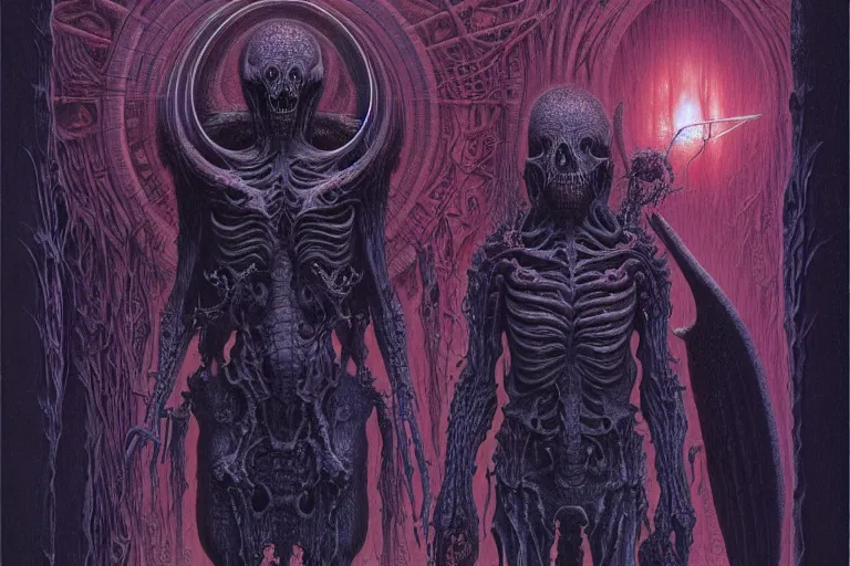 Image similar to that is not dead which can eternal lie and with strange aeons even death may die, intricate, ultra high definition, ultra detailed, symmetry, sci - fi, dark fantasy, by wayne barlowe