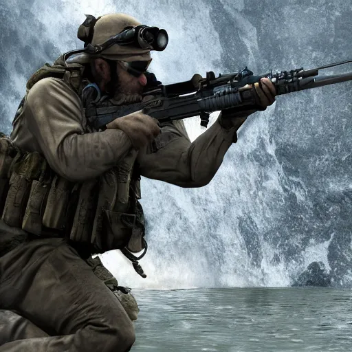 Image similar to monkey navy seals, call of duty, fully armed, 4 k, photorealistic, detailed