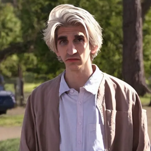 Prompt: xqc as jesse pinkmam, still from breaking bad