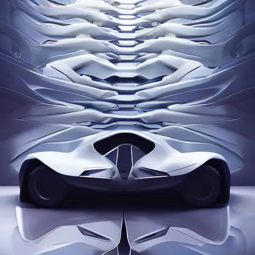 Image similar to sci-fi organic zaha hadid car ash thorp car khyzyl saleem organic car Daniel Simon design 25% of canvas and wall structure in the coronation of napoleon painting by Jacques-Louis David and in the blade runner 2049 film search pinterest keyshot product render cloudy plastic ceramic material shiny gloss water reflections ultra high detail ultra realism 4k in plastic dark tilt shift