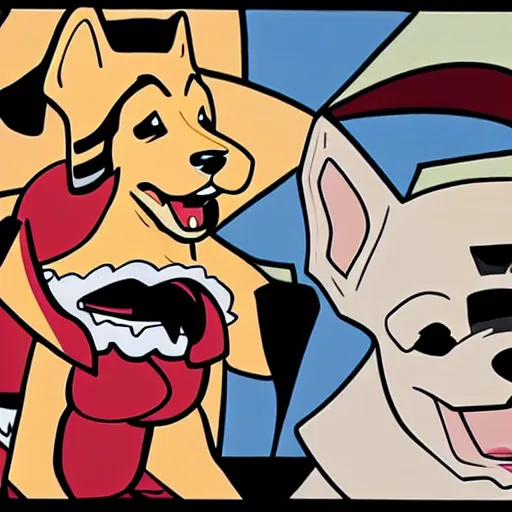 Prompt: a doge meme by Bruce Timm