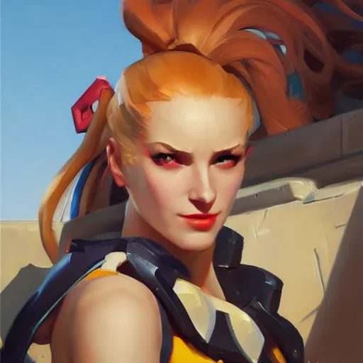 Prompt: greg manchess portrait painting of alice zuberg as overwatch character, medium shot, asymmetrical, profile picture, organic painting, sunny day, matte painting, bold shapes, hard edges, street art, trending on artstation, by huang guangjian and gil elvgren and sachin teng