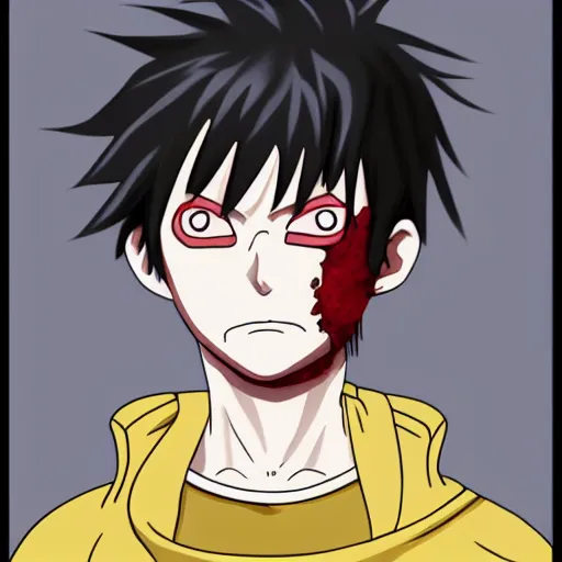 Image similar to gaara redrawn as mob psycho