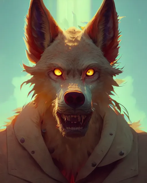 Prompt: highly detailed vfx portrait of a werewolf, unreal engine, greg rutkowski, loish, rhads, beeple, makoto shinkai and lois van baarle, ilya kuvshinov, rossdraws, tom bagshaw, alphonse mucha, global illumination, detailed and intricate environment