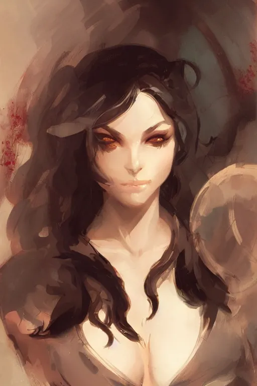 Image similar to a portrait of a cute fantasy girl by Frank Frazetta, WLOP and ross tran