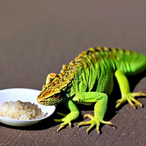 Image similar to lizard eating rice