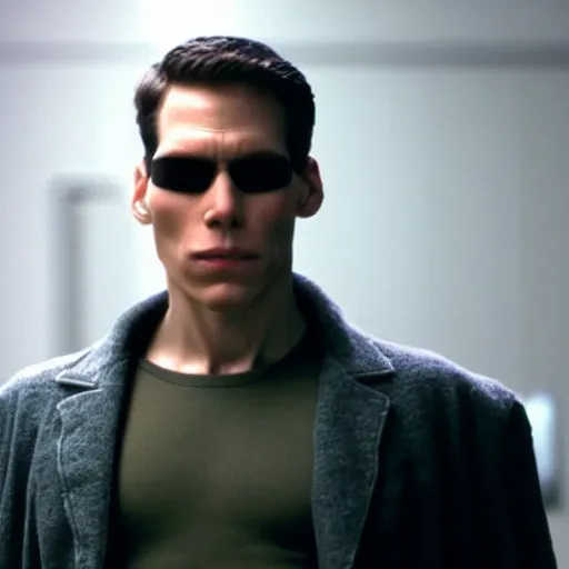 Image similar to Live Action Still of Jerma in The Matrix, real life, hyperrealistic, ultra realistic, realistic, highly detailed, epic, HD quality, 8k resolution, body and headshot, film still