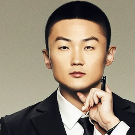 Prompt: Justin Sun as Hitman Agent 47