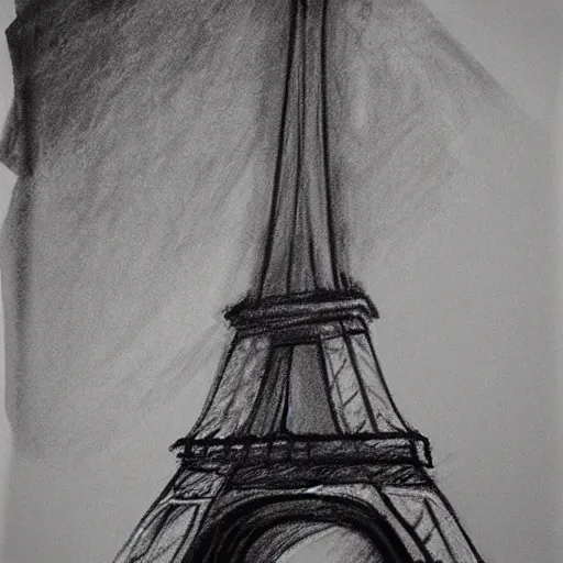 Eiffel Tower Drawing 3d Easy, HD Png Download , Transparent Png Image -  PNGitem