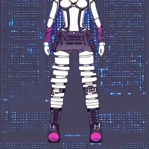 Image similar to cyberpunk character full body