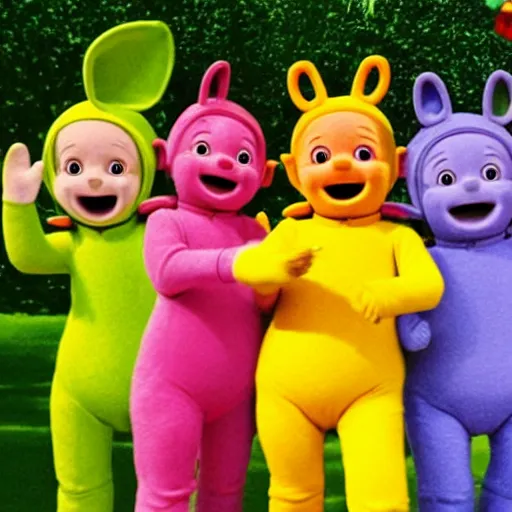 Prompt: Teletubbies babu friks