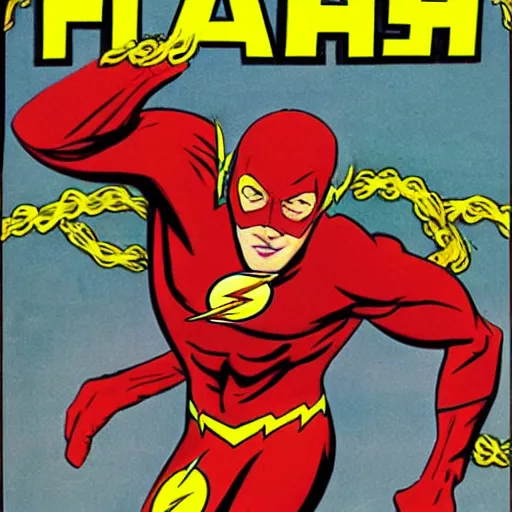 Prompt: cover art of the flash by dr seuss