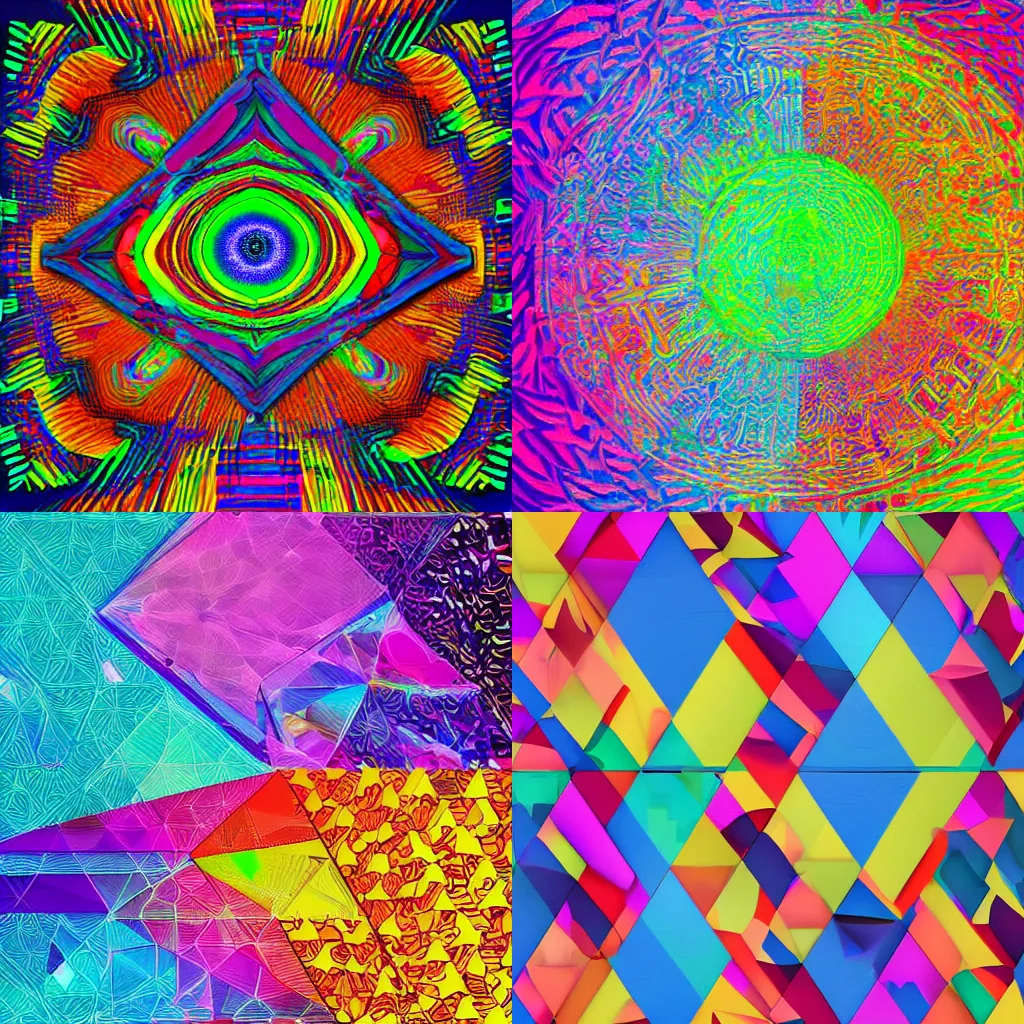 Prompt: lsd trip visuals, geometric, colorful, abstract, beautiful