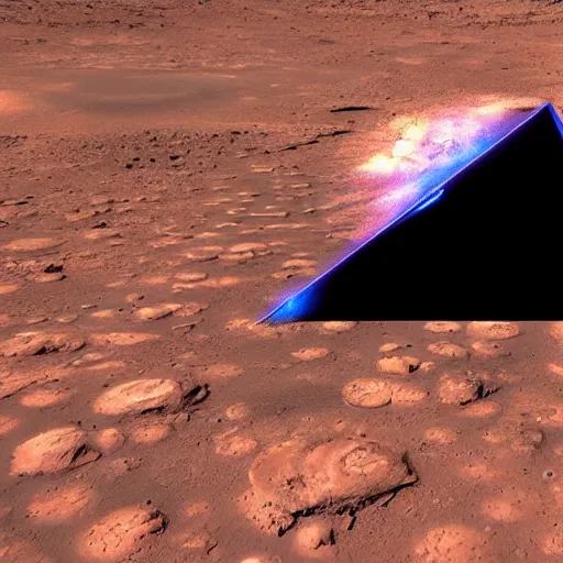 Image similar to dimensional portal on the ground on mars