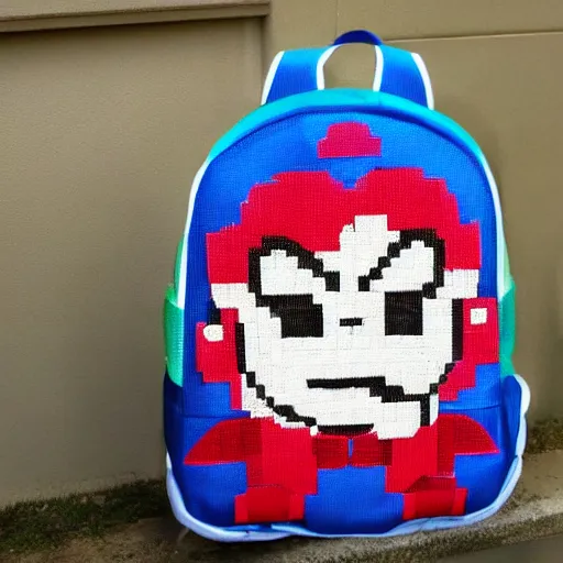 Image similar to a backpack embroidery Barack Obama sonic the hedgehog super Mario