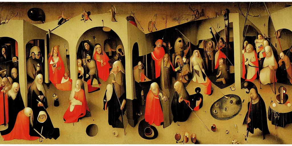 Image similar to a party at midnight, modern indoors, bay area, candles, hot tub, friendship, hope, art by hieronymus bosch